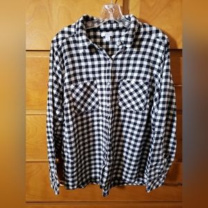 Women's Plus Flannel Button Shirt. Croft & Barrow
